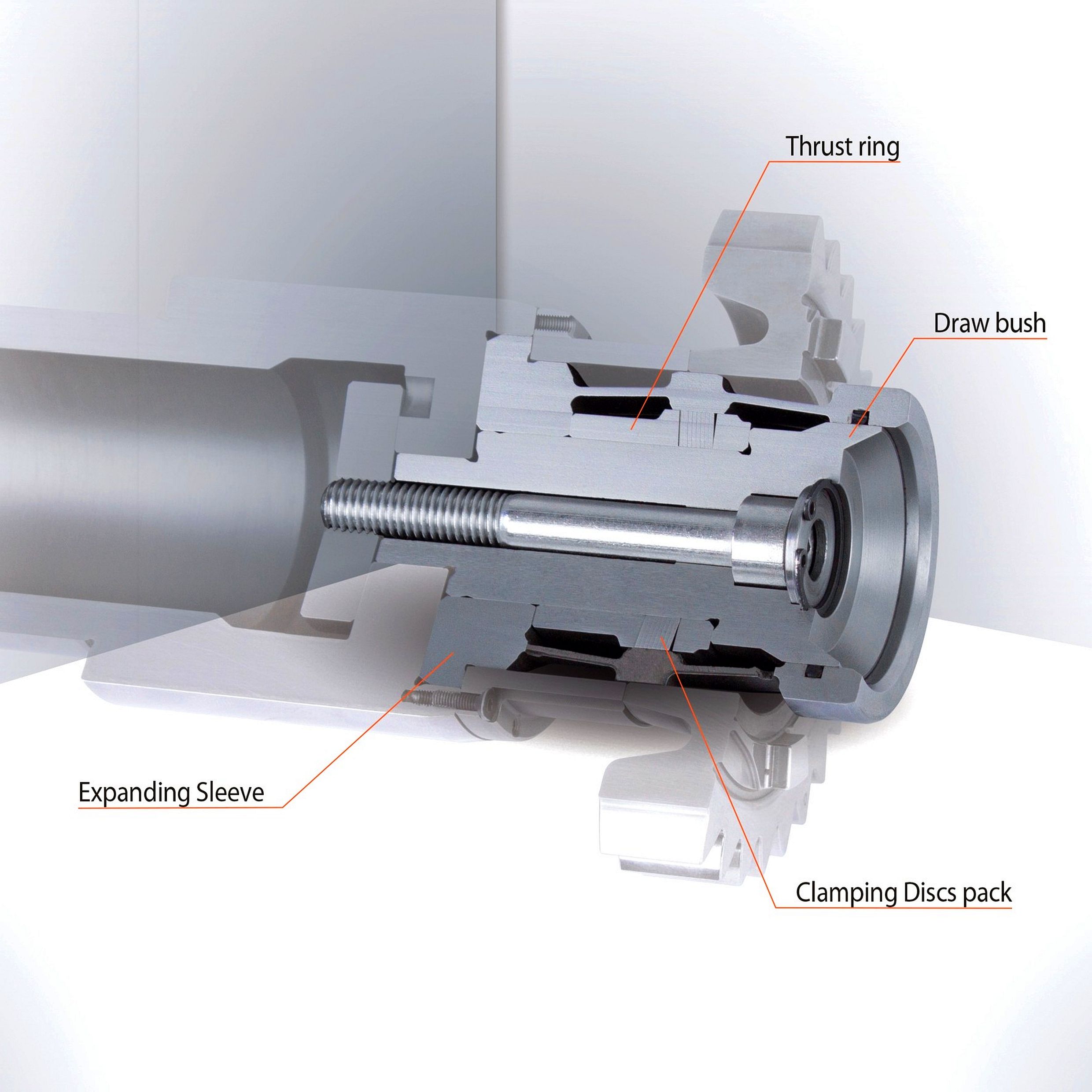 composition of expanding sleeve mandrel HDDS from RINGSPANN composition of expanding sleeve mandrel HDDS from RINGSPANN