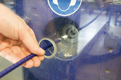 Rotary pressing of hose sleeves